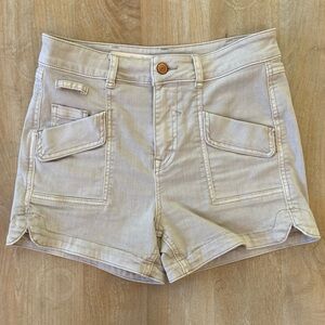 Pilcro Anthropologie Utility Denim Shorts Light Sand Size 26